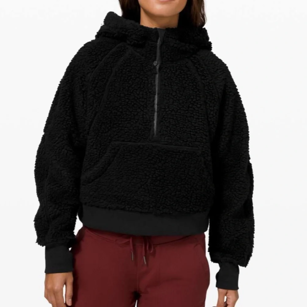 Lululemon SHERPA Oversized Half-Zip Hoodie Black Size XL/XXL - Picture 3 of 5